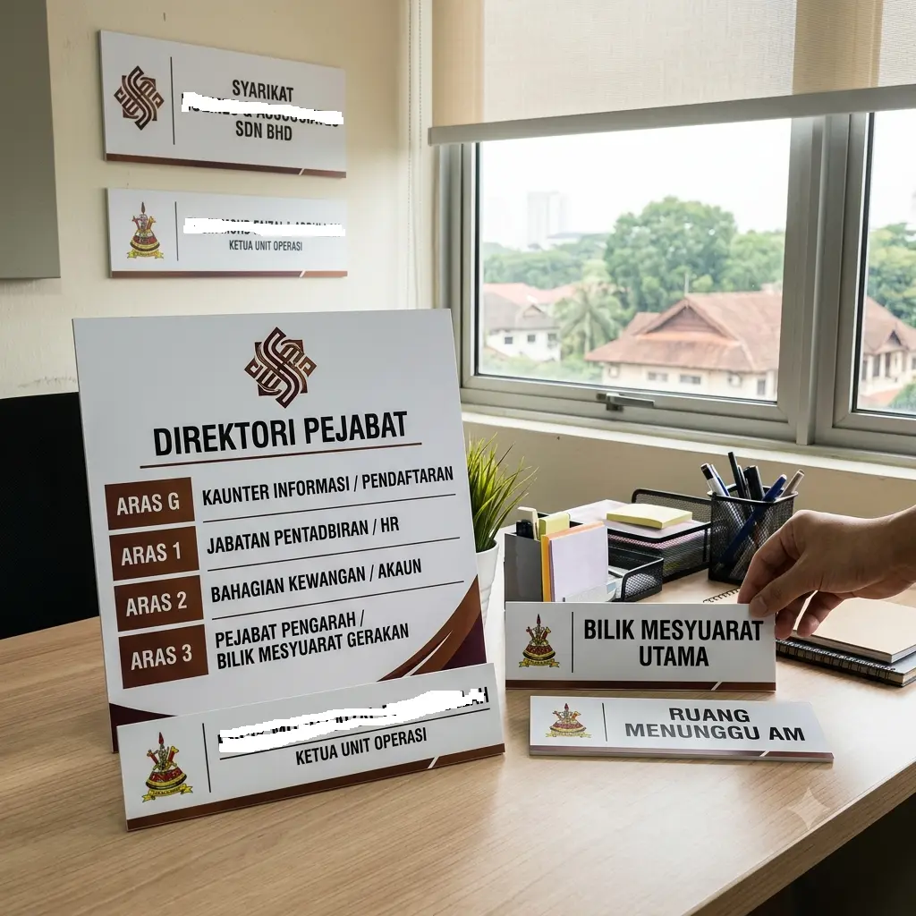 Office Nameplate PVC Board